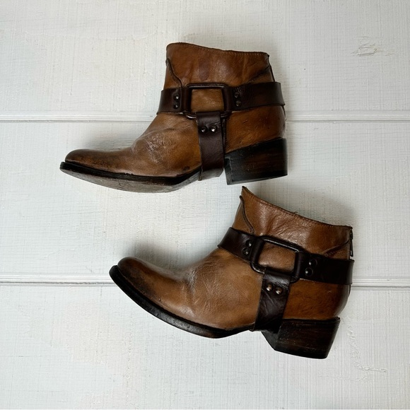 Freebird by Steven Phlow Ankle Boot Sz 7 Brown Western Booties Leather - Picture 5 of 11